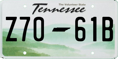 TN license plate Z7061B