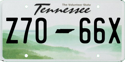 TN license plate Z7066X