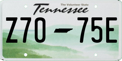 TN license plate Z7075E