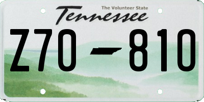TN license plate Z7081O