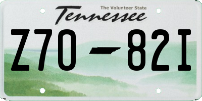 TN license plate Z7082I