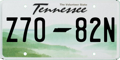 TN license plate Z7082N
