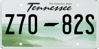 TN license plate Z7082S