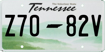 TN license plate Z7082V