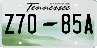 TN license plate Z7085A