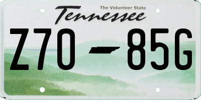 TN license plate Z7085G