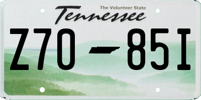 TN license plate Z7085I