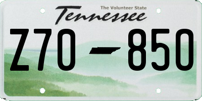 TN license plate Z7085O