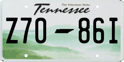 TN license plate Z7086I