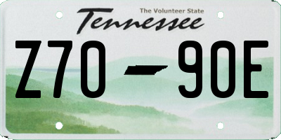 TN license plate Z7090E