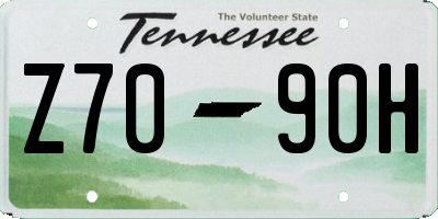 TN license plate Z7090H