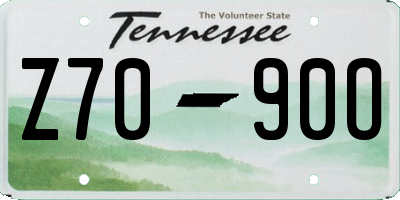 TN license plate Z7090O