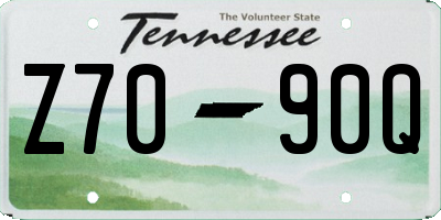 TN license plate Z7090Q