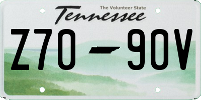 TN license plate Z7090V