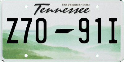 TN license plate Z7091I