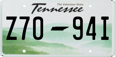 TN license plate Z7094I