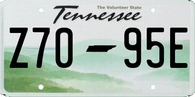 TN license plate Z7095E