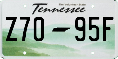 TN license plate Z7095F