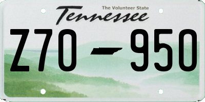 TN license plate Z7095O