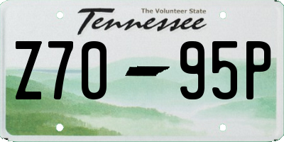 TN license plate Z7095P