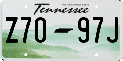 TN license plate Z7097J