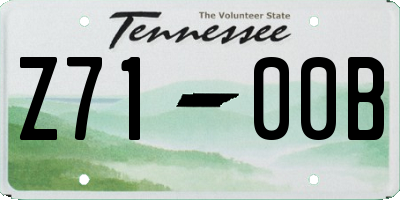 TN license plate Z7100B