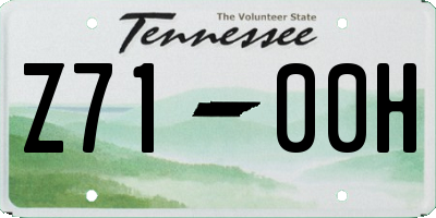TN license plate Z7100H