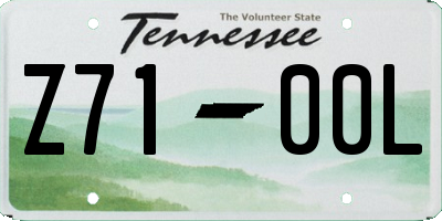 TN license plate Z7100L