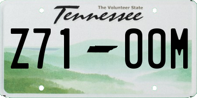 TN license plate Z7100M