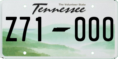 TN license plate Z7100O