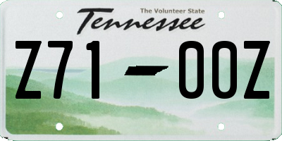 TN license plate Z7100Z