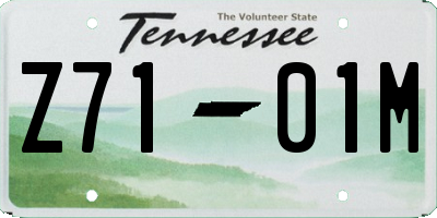 TN license plate Z7101M