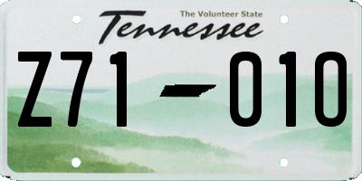 TN license plate Z7101O