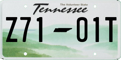 TN license plate Z7101T