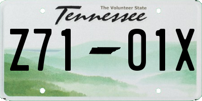 TN license plate Z7101X