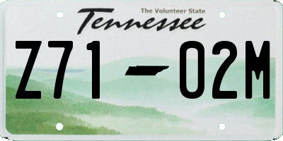 TN license plate Z7102M