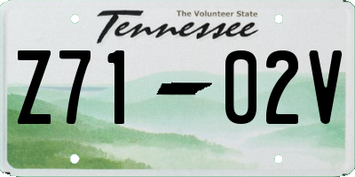 TN license plate Z7102V