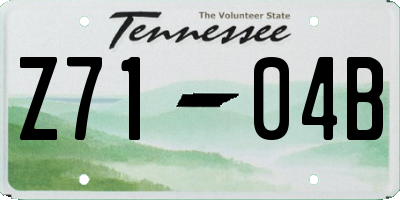 TN license plate Z7104B