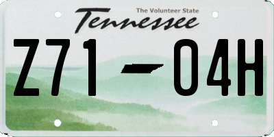 TN license plate Z7104H