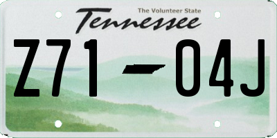 TN license plate Z7104J