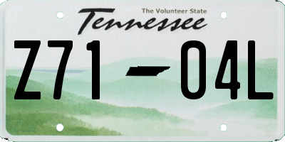 TN license plate Z7104L