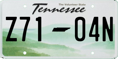 TN license plate Z7104N
