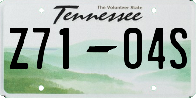 TN license plate Z7104S