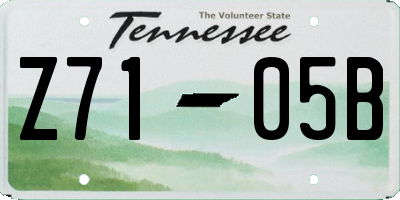 TN license plate Z7105B