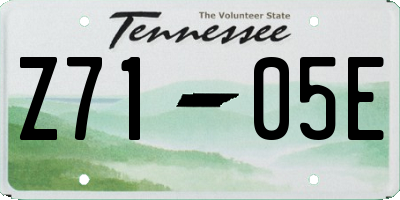 TN license plate Z7105E