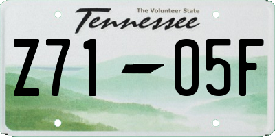 TN license plate Z7105F