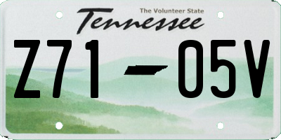 TN license plate Z7105V