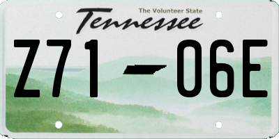 TN license plate Z7106E