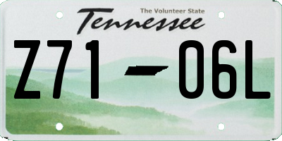 TN license plate Z7106L