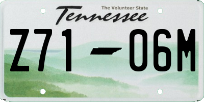 TN license plate Z7106M